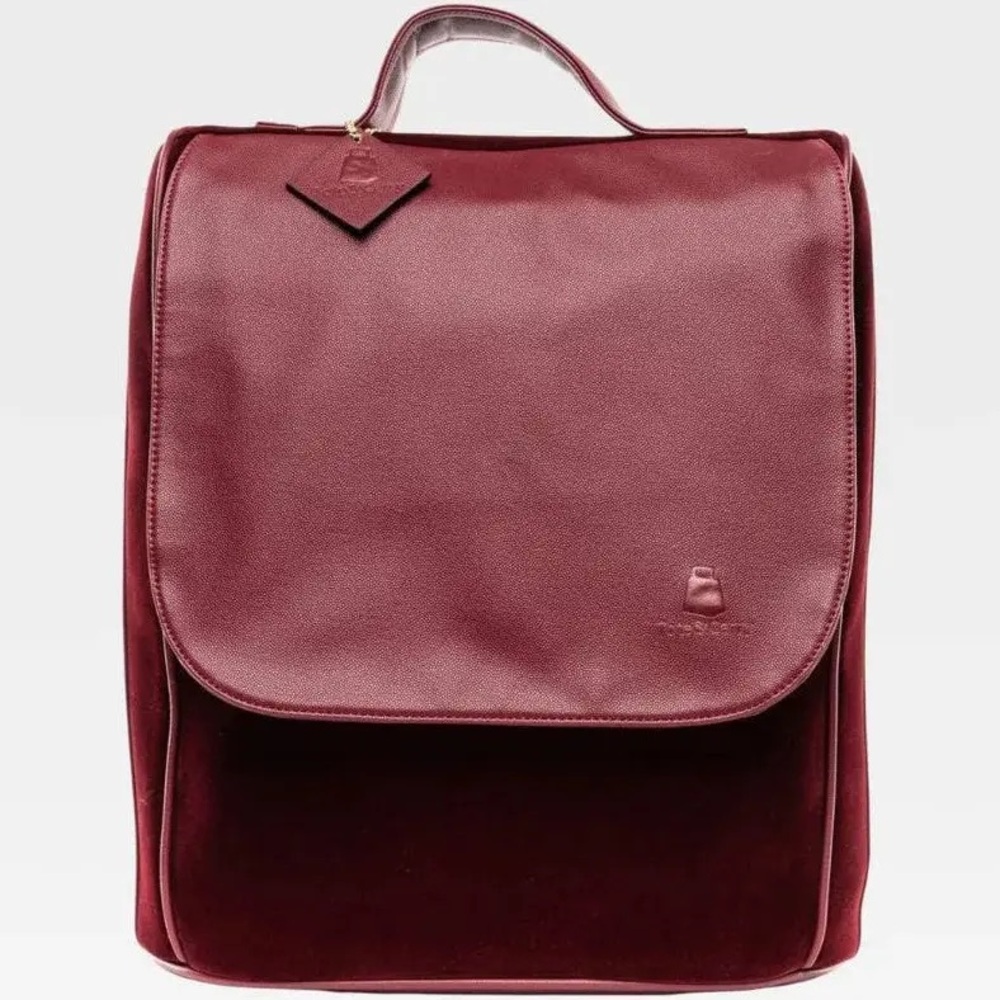 Unisex - VELVET LUXE BACKPACK IN BURGUNDY